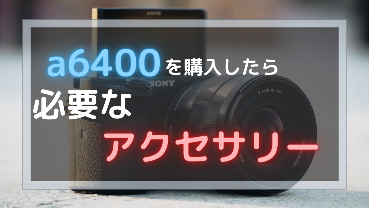 a6400を購入したら絶対に必要なアクセサリーと個人的におすすめしたいもの│旅カメラblog