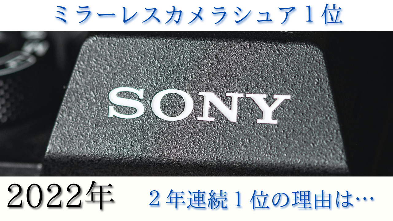 2022年ミラーレスカメラのシェアランキング１位はSONY、その理由は