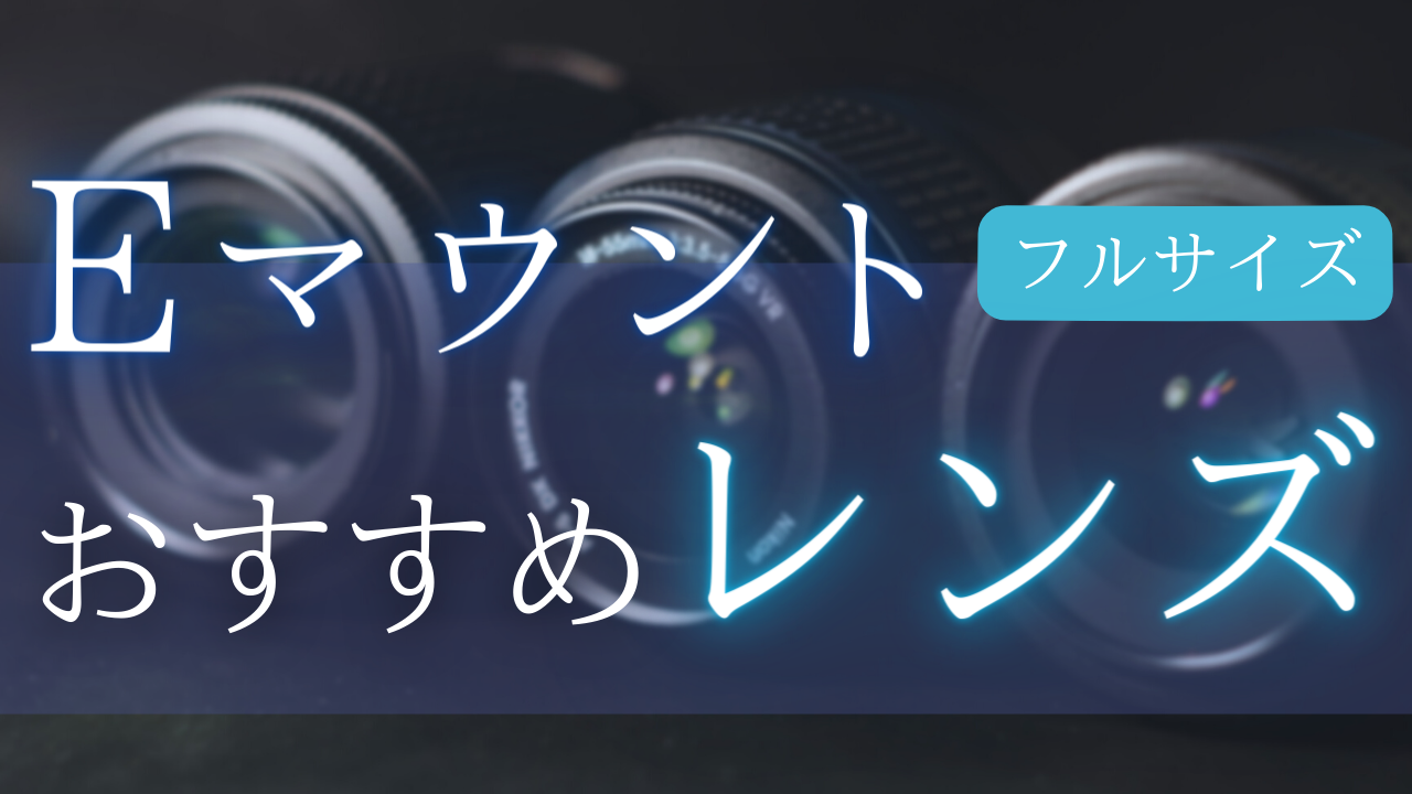 【フルサイズ用】SONY.Eマウント.ミラーレスカメラおすすめレンズ20選